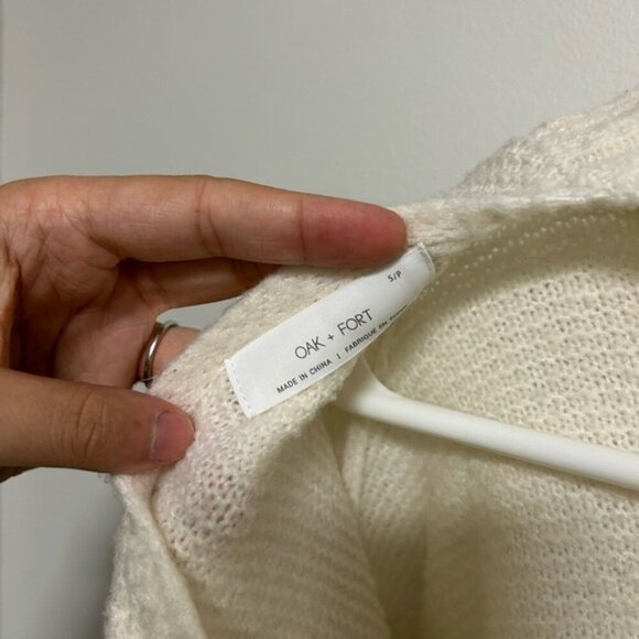 Oak + Fort Chunky Open  Back Knit Sweater - Picture 4 of 5